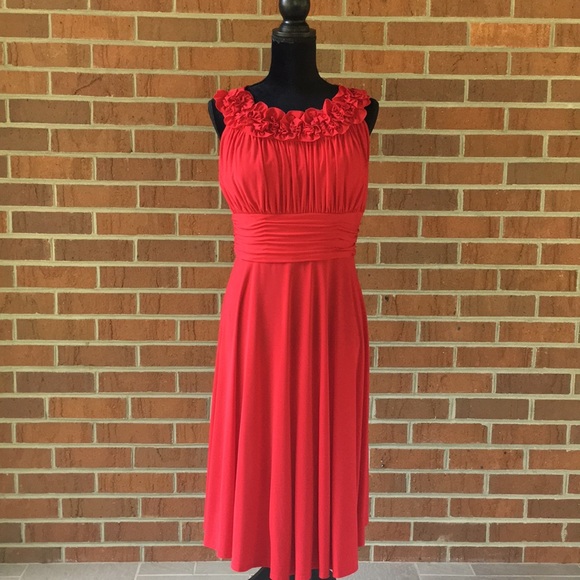 petite red cocktail dress